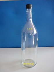 1,5 lt μπουκάλι γυάλινο